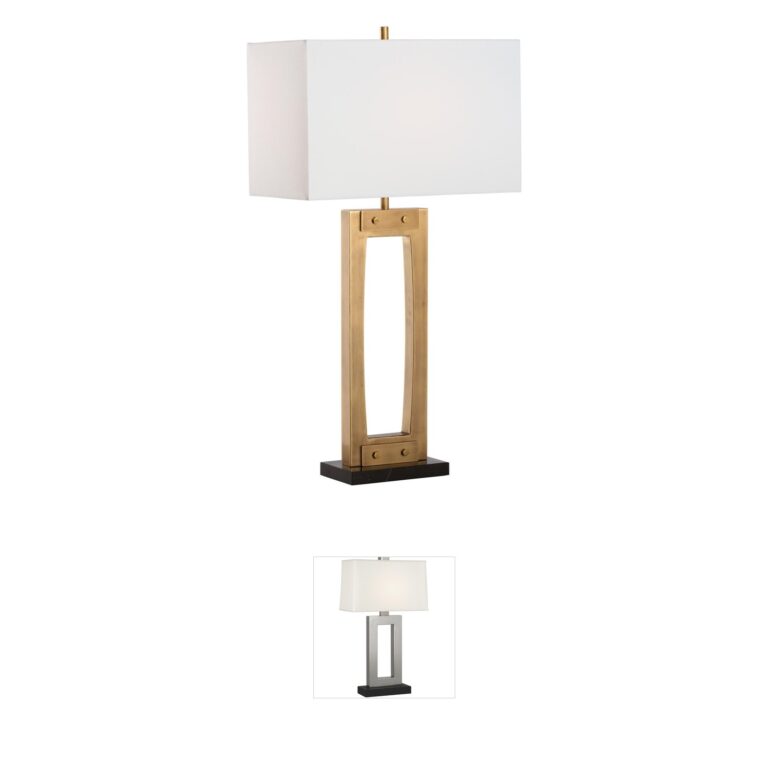 Wildwood Hattie Gold & Black Linen Table Lamp