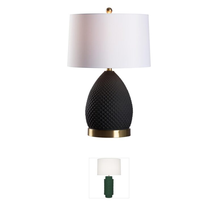 Wildwood Hester Black and Gold Linen Table Lamp