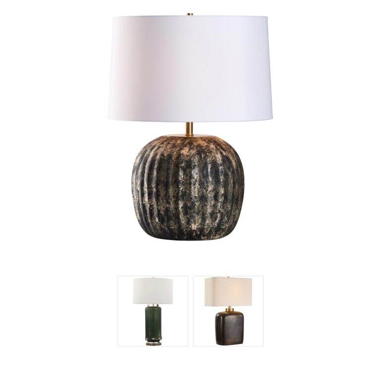 Wildwood Cobie Black & Silver Silkette Table Lamp