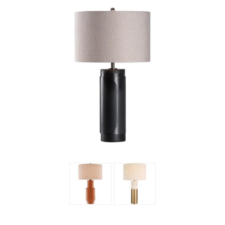 Wildwood Bridgeport 28-inch Black Table Lamp with Silkette Shade