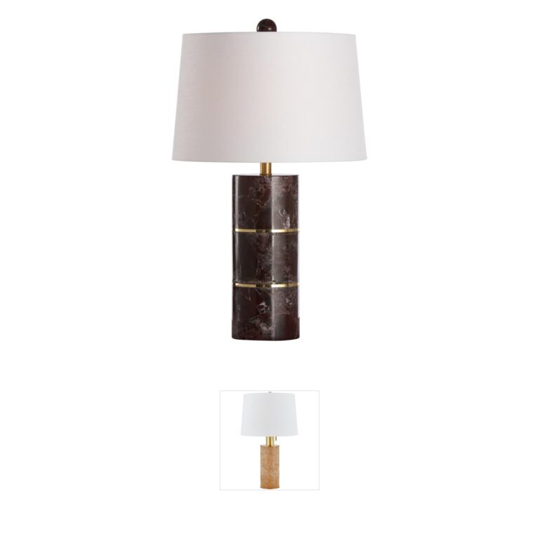 Wildwood Kamden Red and Gold Linen Table Lamp