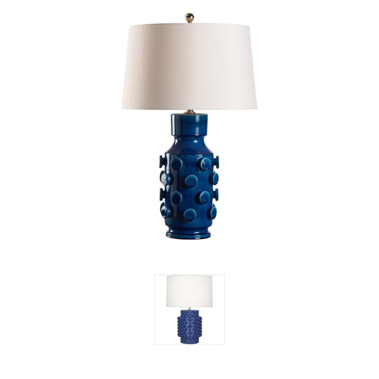 Wildwood Ungaro Blue Linen Table Lamp