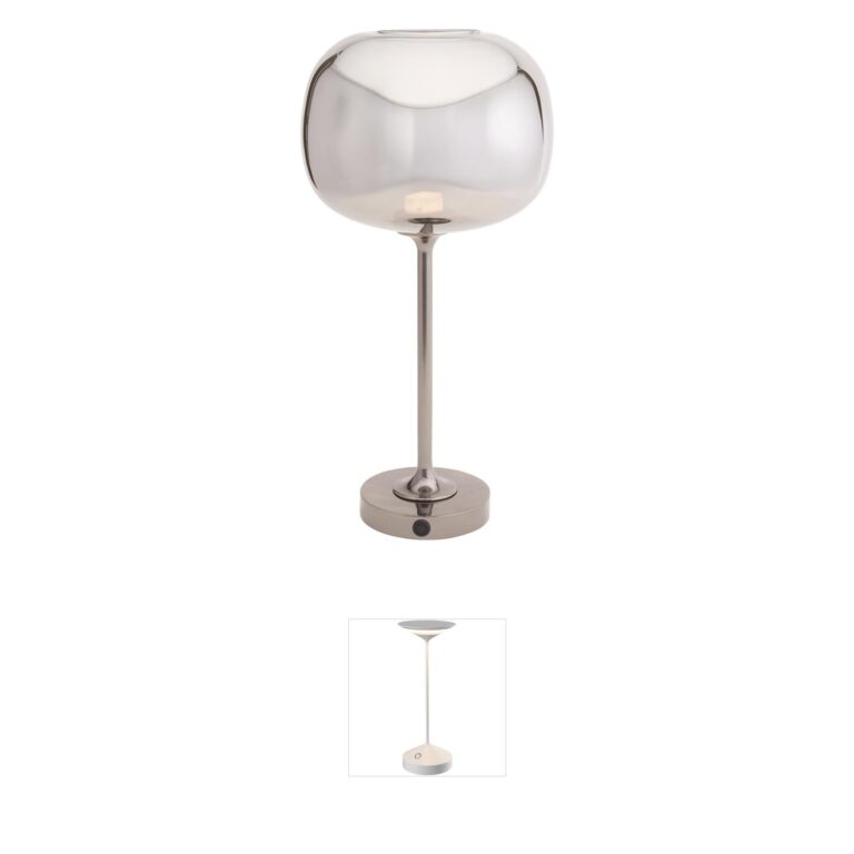 Wildwood Sterling Rechargeable Glass Buffet Lamp