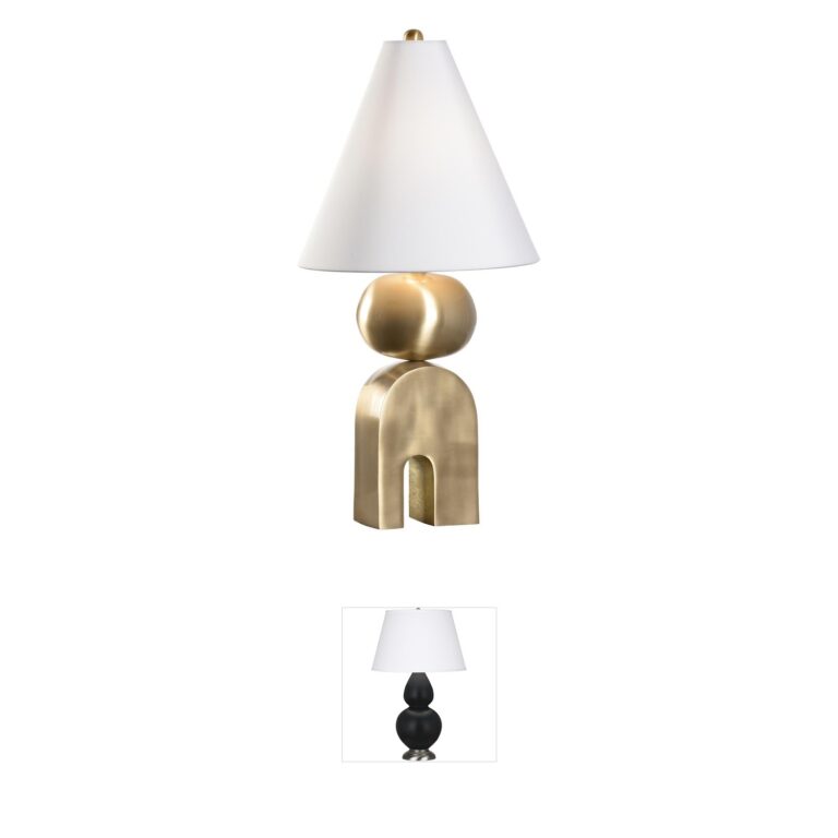 Wildwood Stacis Gold Linen Table Lamp