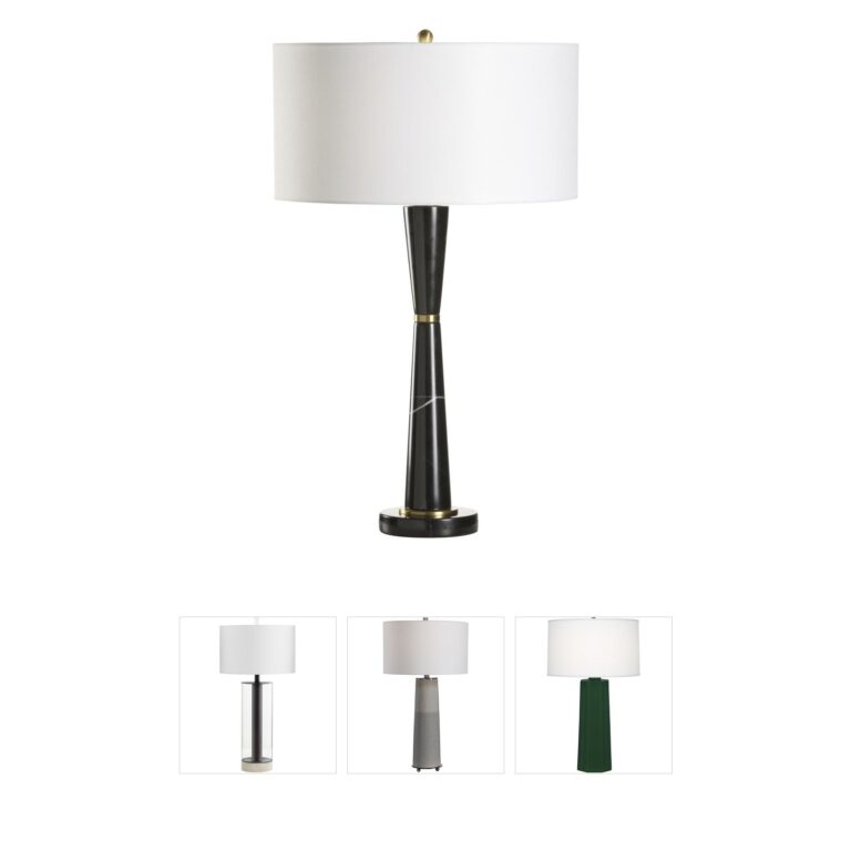 Wildwood Ragnar Black & Gold Linen Table Lamp