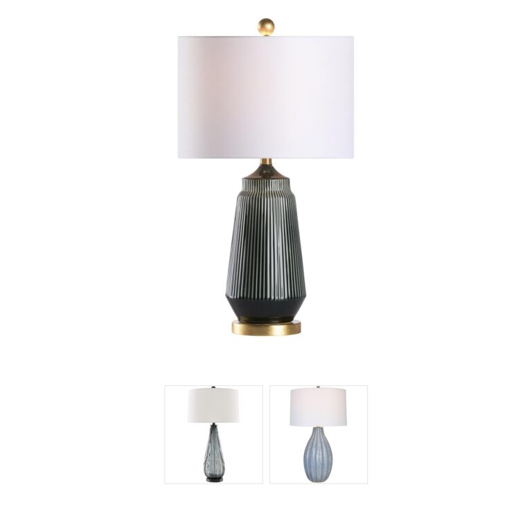 Wildwood Penelope Blue Linen Table Lamp