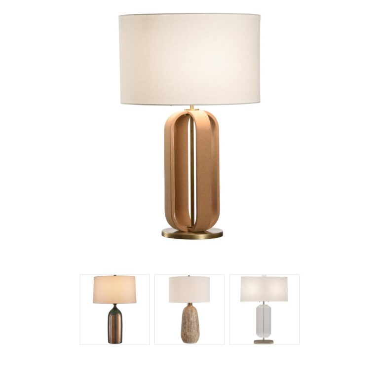 Wildwood Ovalay Cork & Linen Table Lamp