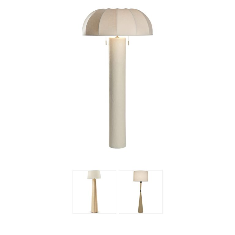 Wildwood Perruche White Cream Floor Lamp