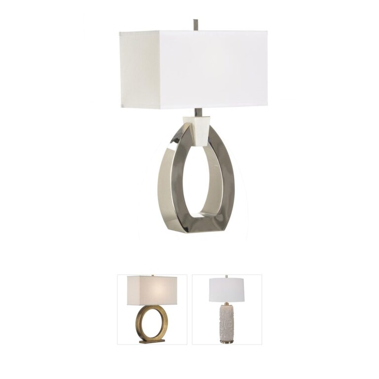 Wildwood Chatham Silver Linen Table Lamp
