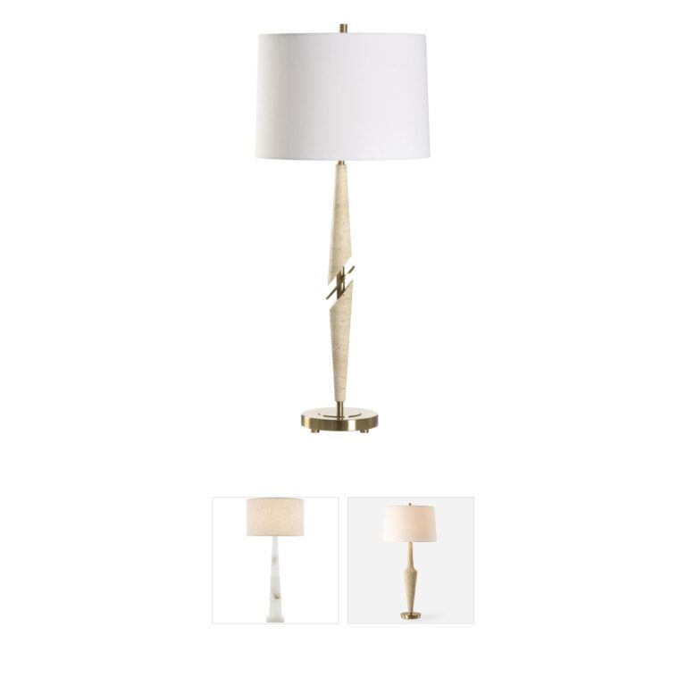 Wildwood Harwich White Linen Table Lamp