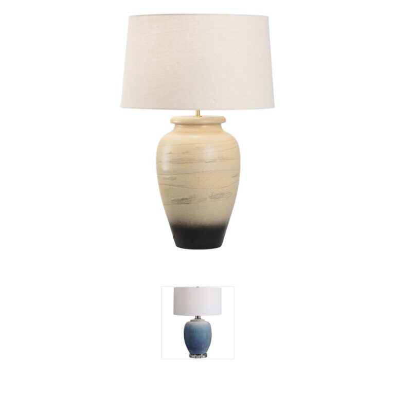 Wildwood Kento Brown Linen Table Lamp