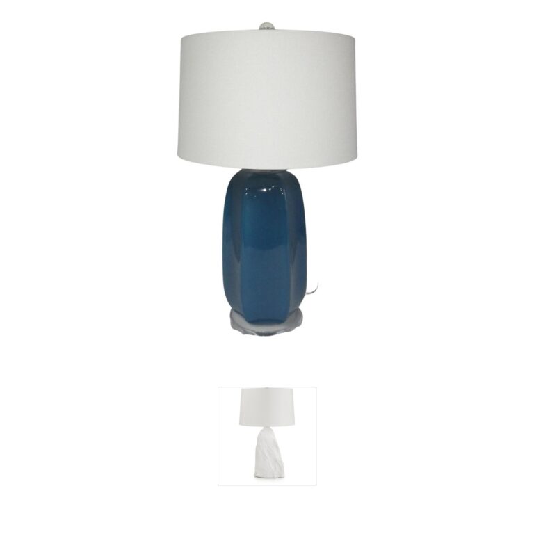 Wildwood Midnight Blue Linen Table Lamp