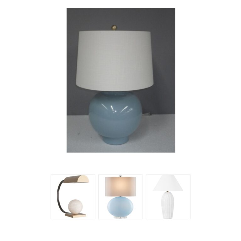 Wildwood Lichen Blue Linen Table Lamp