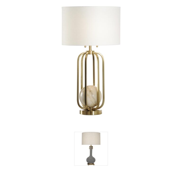 Wildwood Varese Gold Linen Table Lamp