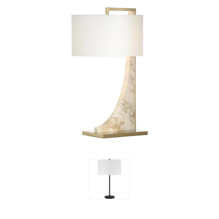 Wildwood Sorrento Gold Linen Table Lamp