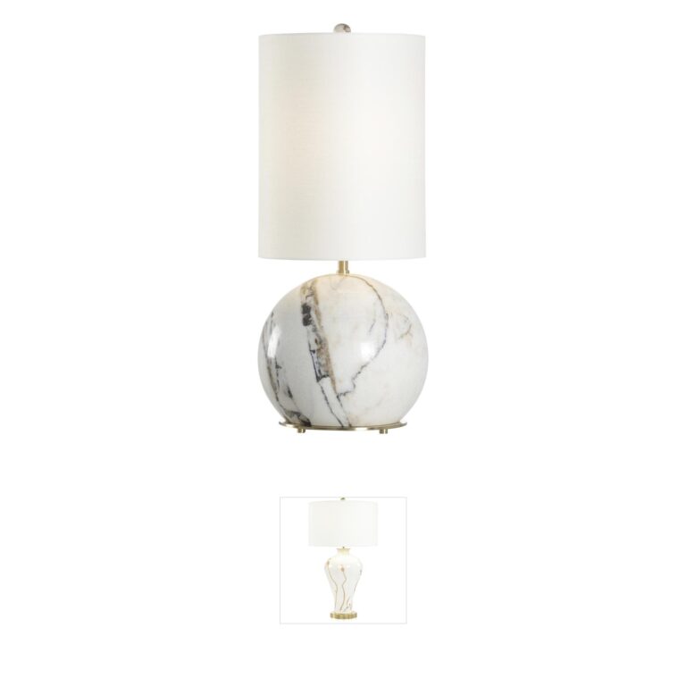 Wildwood Novara White Linen Table Lamp