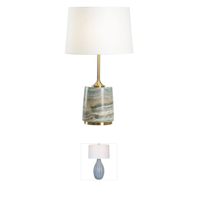 Wildwood Liguria Green Linen Table Lamp