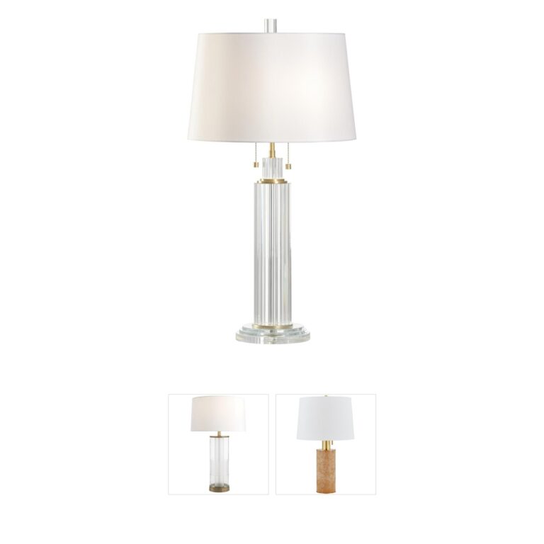 Wildwood Catania Clear & Gold Table Lamp