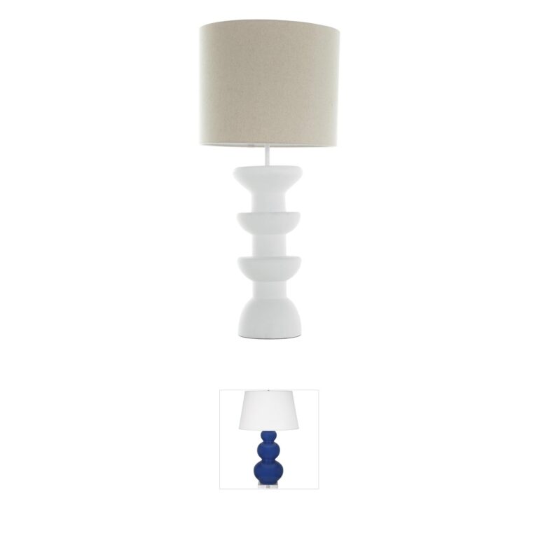 Gabby Honu Sculptural Plaster White Table Lamp
