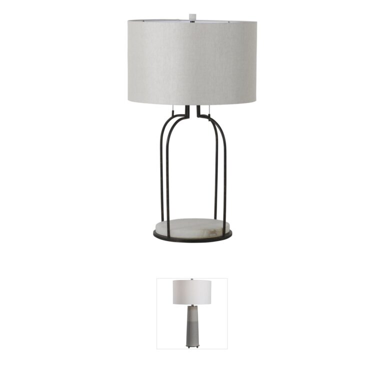 Gabby Joan Alabaster & Bronze Table Lamp