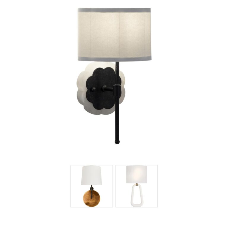 Gabby Shirley Alabaster Demilune Wall Sconce