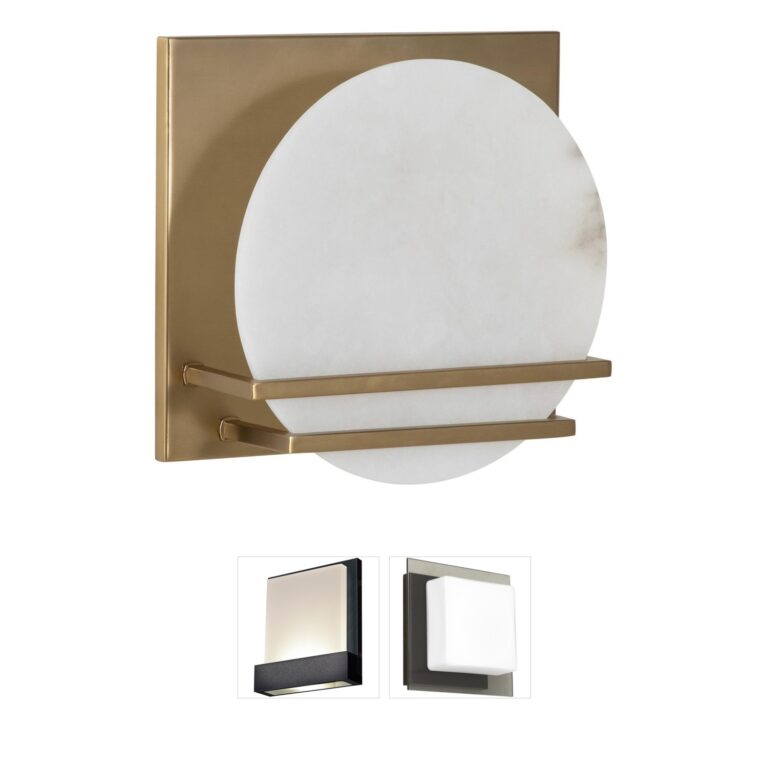 Gabby Yara Polished Brass & Alabaster Wall Sconce