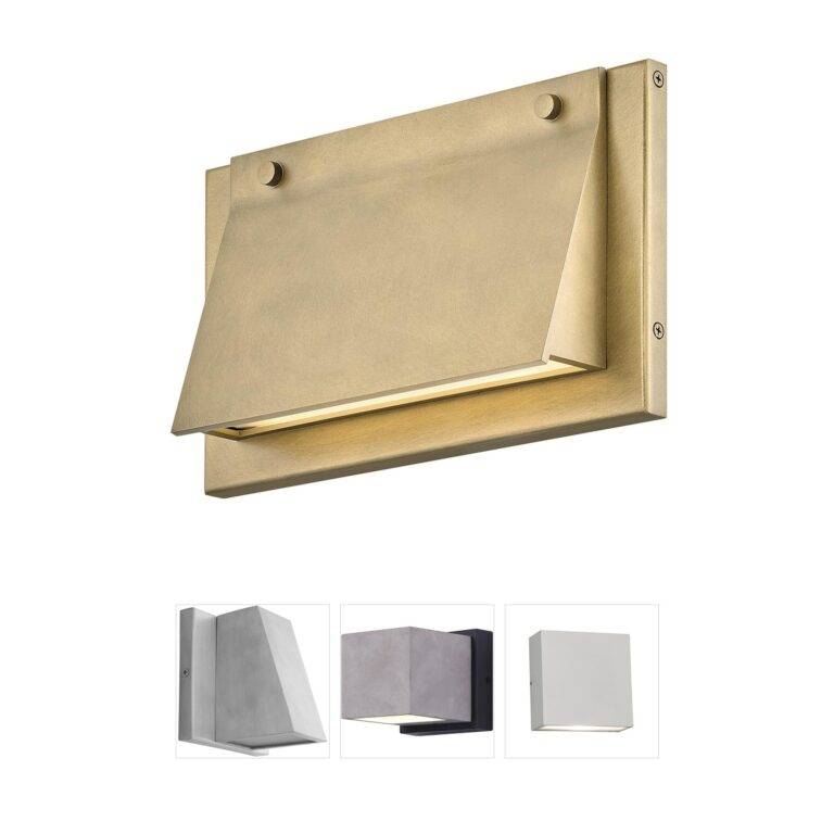 Hinkley Fold Heritage Brass Integrated LED Outdoor Wall Sconce