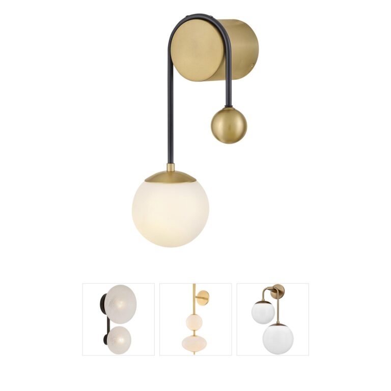 Lark Auggie Black & Brass Steel Wall Sconce