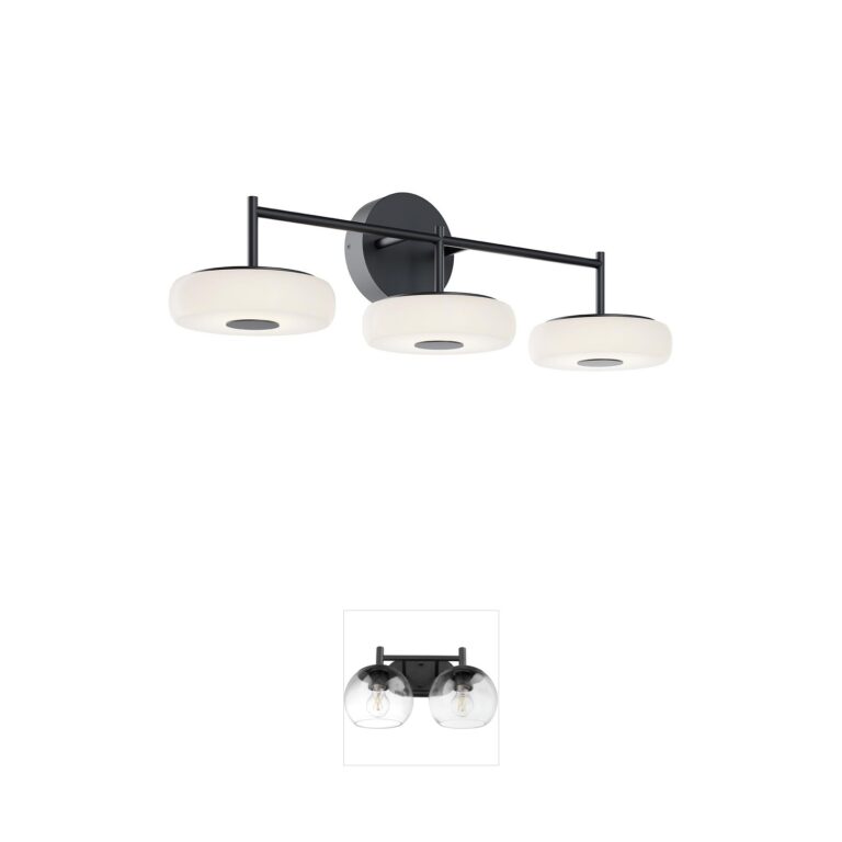 AFX June 30-Inch Black Linear LED Vanity Light with 5-CCT Selectable Color