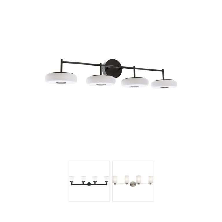AFX June 41-Inch Black Integrated LED Vanity Light with 5-CCT Switch