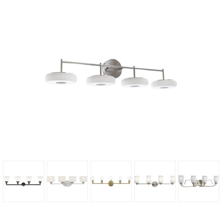 AFX June 41-Inch 4-Light Satin Nickel Integrated LED Vanity Light