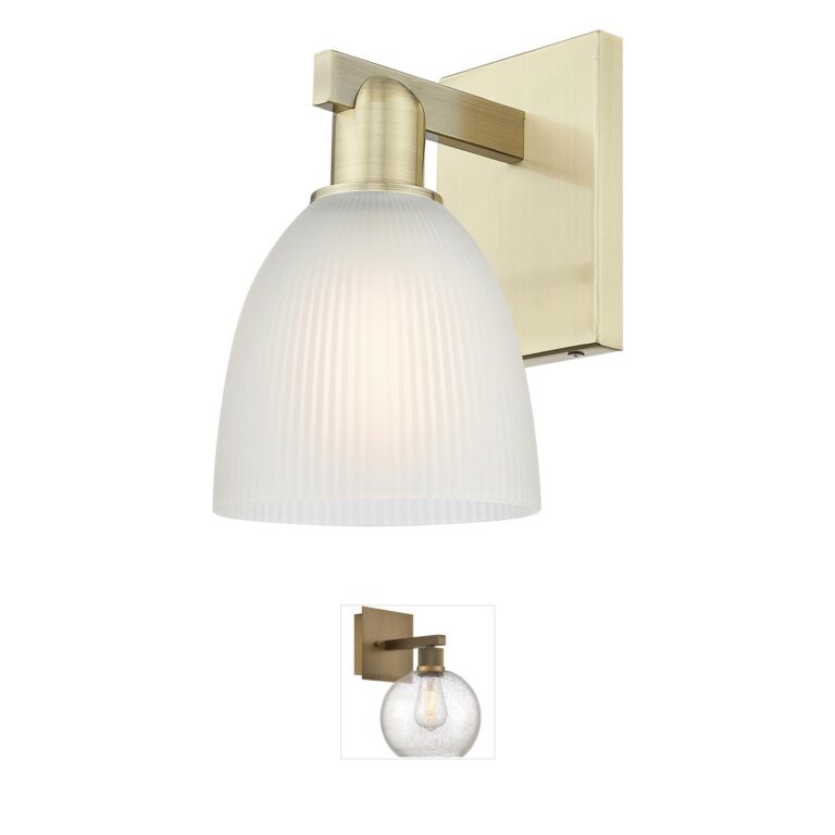 Innovations Lighting Arcadia Castile 1-Light Wall Sconce in Antique Brass