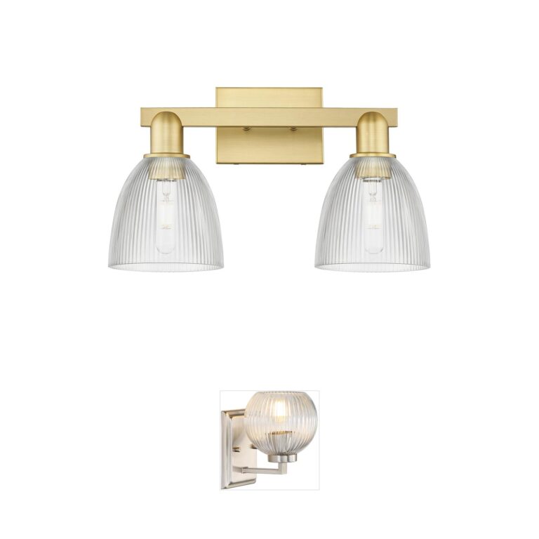 Innovations Lighting Arcadia Castile 2-Light Satin Gold Vanity Light
