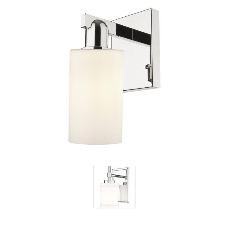 Innovations Lighting Arcadia Clymer Matte White Glass Wall Sconce