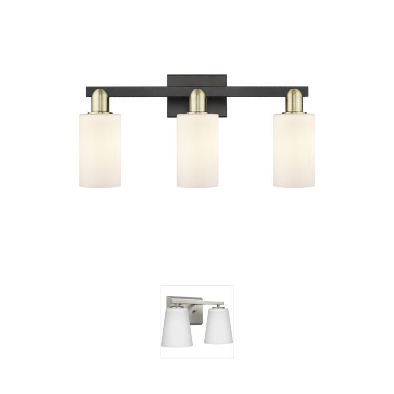 Innovations Lighting Arcadia Clymer 3-Light Vanity in Black Antique Brass