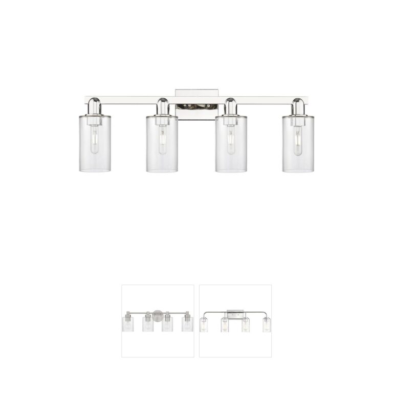 Innovations Lighting Arcadia Clymer 4-Light Polished Nickel Vanity