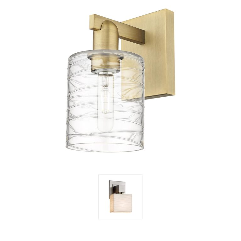 Innovations Lighting Arcadia Cobbleskill 1-Light Deco Swirl Sconce in Brushed Brass