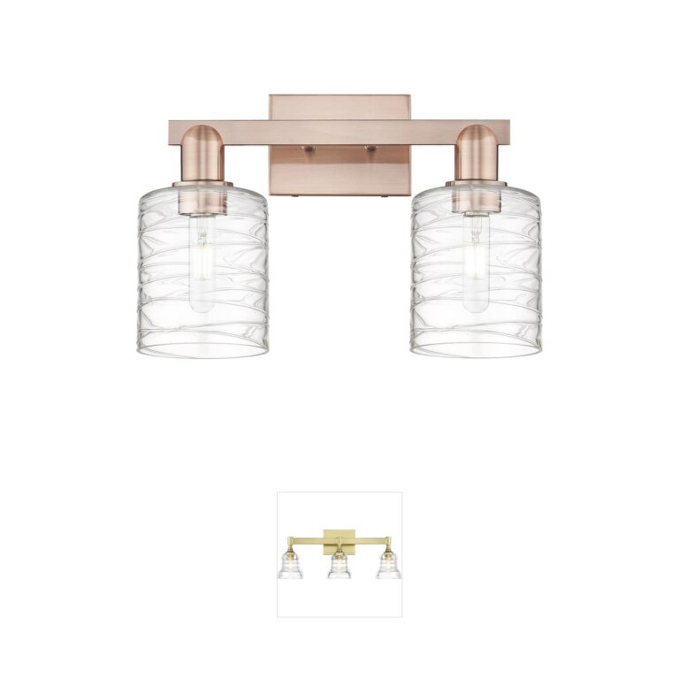 Innovations Lighting Arcadia Cobbleskill 2-Light Vanity in Antique Copper