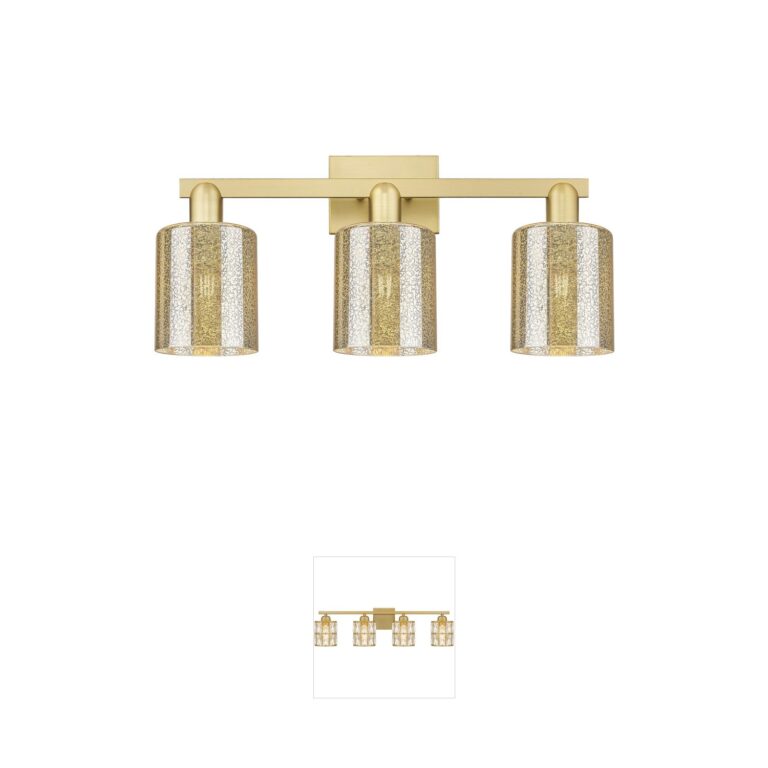 Innovations Lighting Arcadia Cobbleskill 3-Light Satin Gold Vanity Light