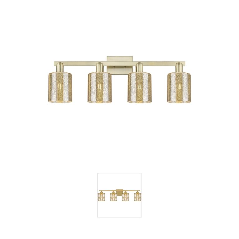 Innovations Lighting Arcadia Cobbleskill 4-Light Mercury Glass Bath Vanity