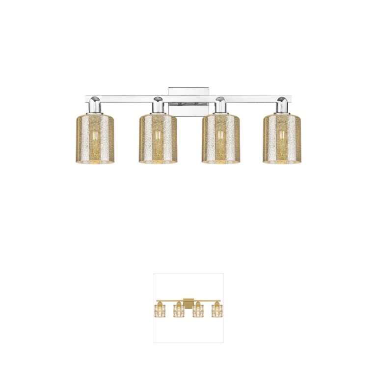 Innovations Lighting Arcadia Cobbleskill 4-Light Mercury Glass Vanity Sconce