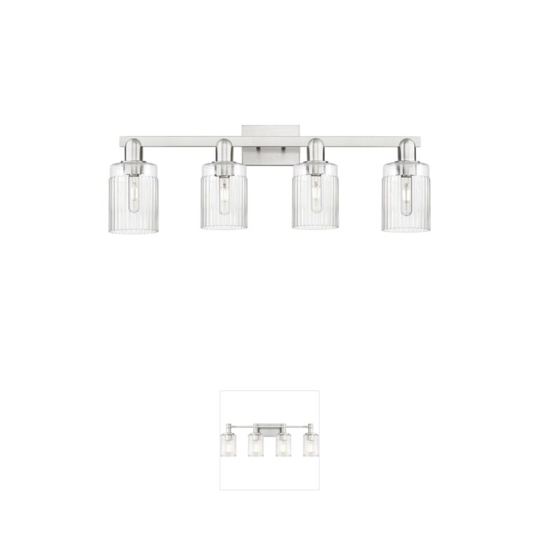 Innovations Lighting Arcadia Hadley 4-Light Vanity in Brushed Nickel