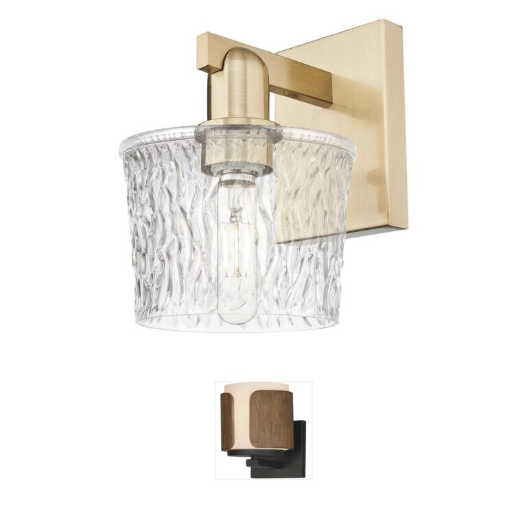 Innovations Lighting Arcadia Niagara Champagne Bronze 1-Light Sconce with Clear Hand-Blown Glass