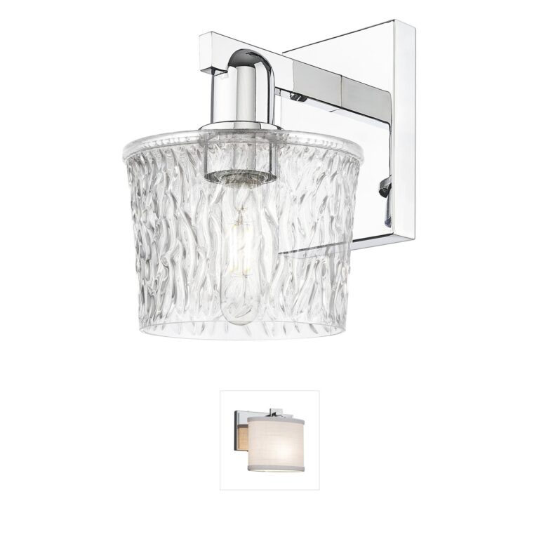Innovations Lighting Arcadia Niagara 1-Light Polished Chrome Sconce with Clear Glass