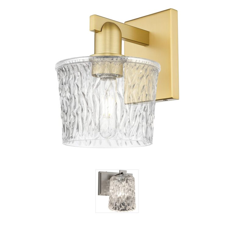 Innovations Lighting Arcadia Niagara Satin Gold Hand Blown Glass Sconce