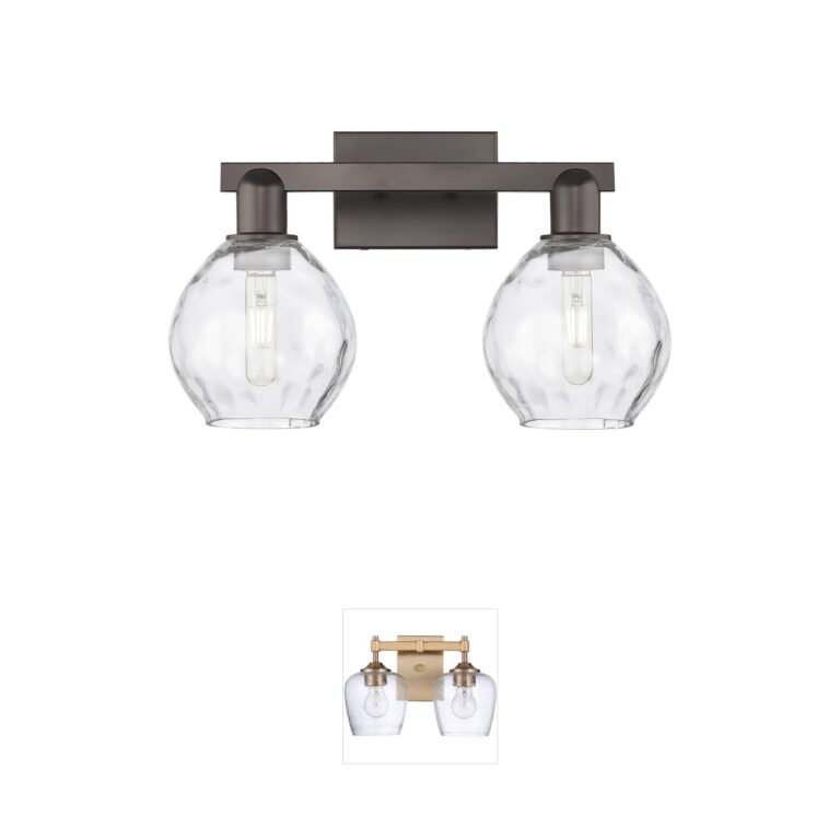 Innovations Lighting Arcadia Waverly 2-Light Oil Rubbed Bronze Bath Vanity with Clear Glass