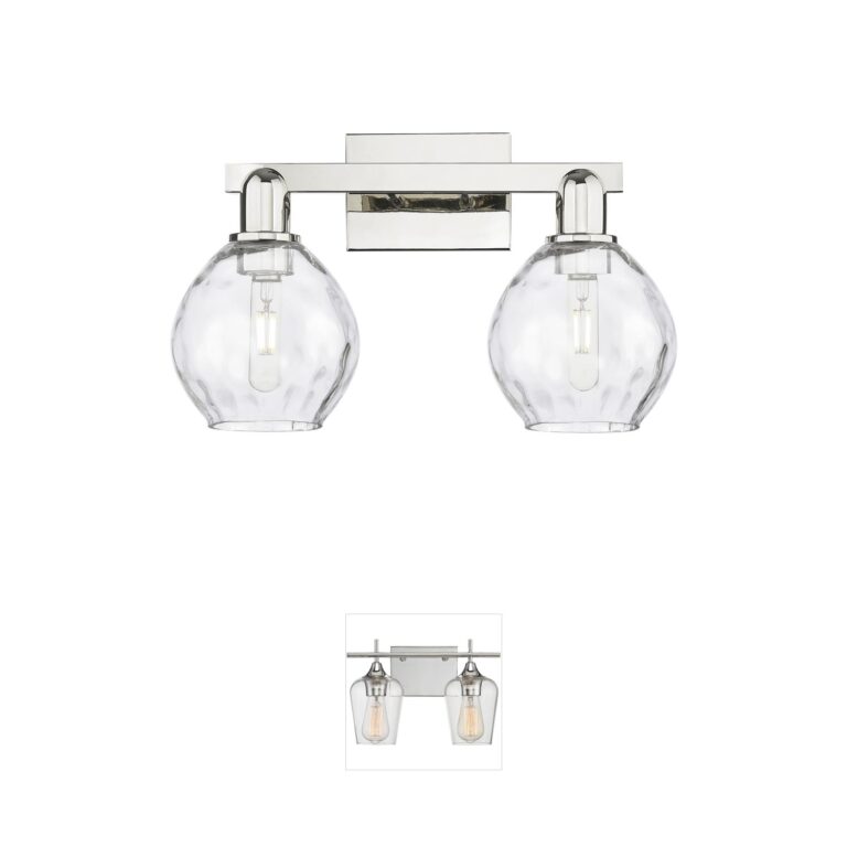Innovations Lighting Arcadia Waverly 17-Inch 2-Light Polished Nickel Bath Vanity