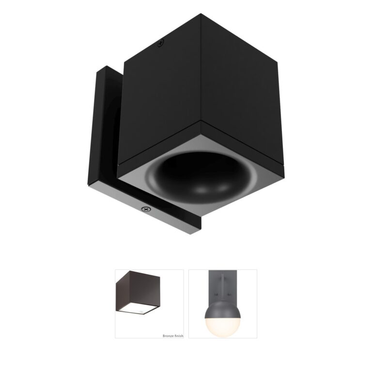 WAC Lighting Zoron 5-CCT Square Integrated LED Outdoor Wall Light in Arc Black