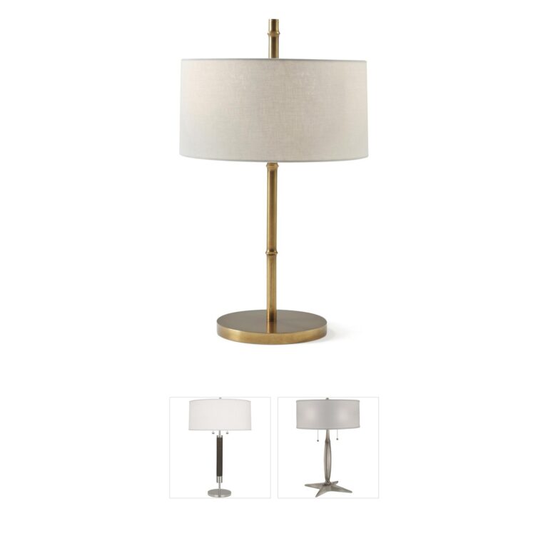 Theodore Alexander Kesden Satin Brass Table Lamp