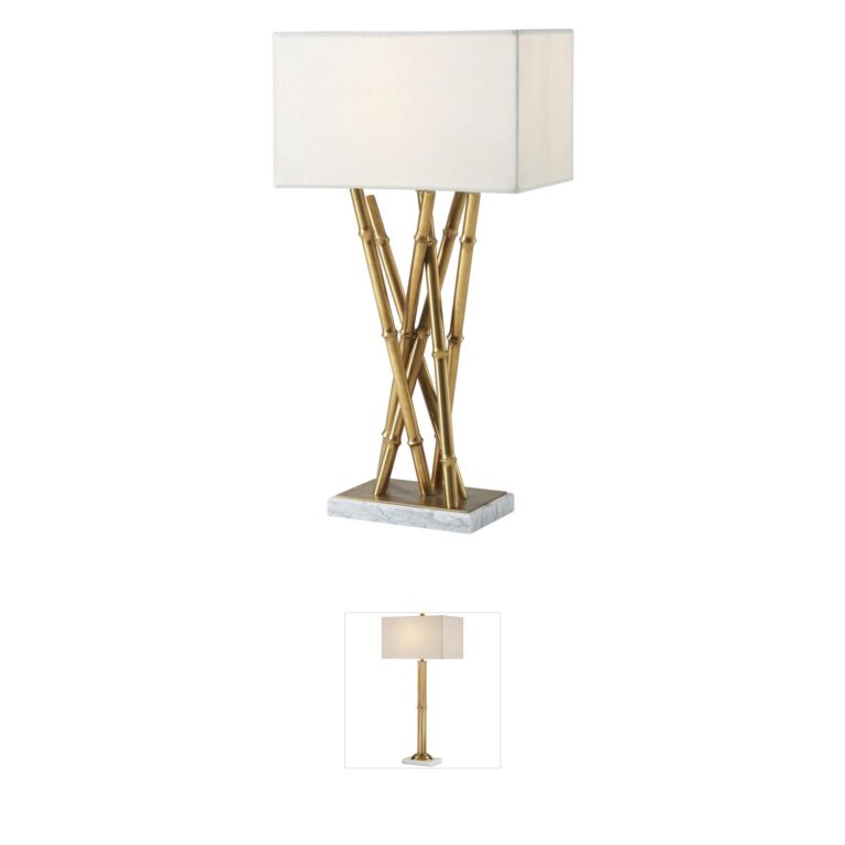 Theodore Alexander Kesden Satin Brass Table Lamp